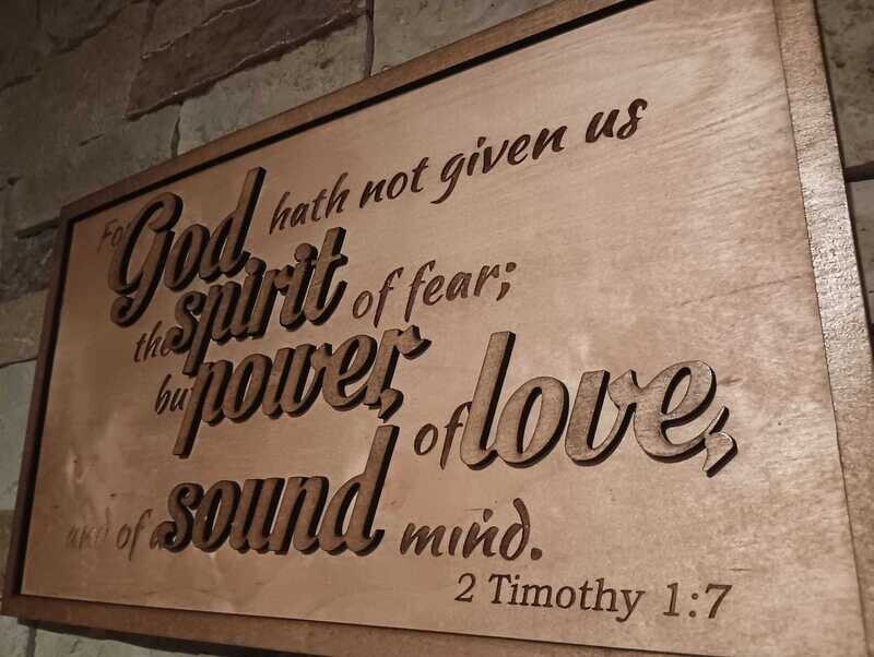 2 Timothy 1:7 3D Wall Art