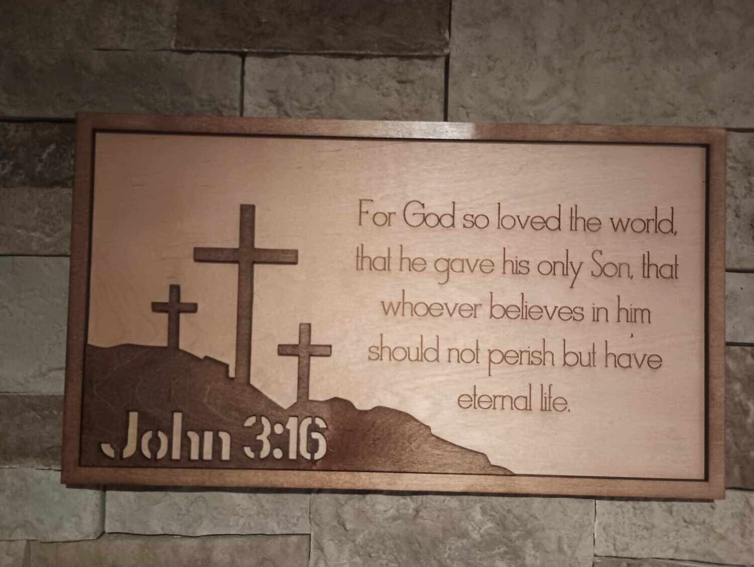 John 3:16 3D Wall Art
