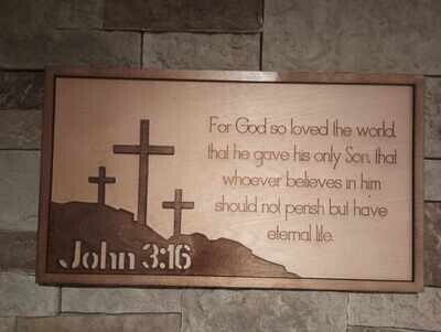 John 3:16 3D Wall Art