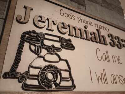 Jeremiah 33:3 Call me, I will answer 3D Wall Art