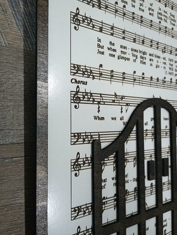 When We All Get to Heaven Hymn 10"x14" 3D Wall