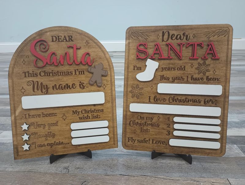 Kid&#39;s Santa Wish List 3D Sign