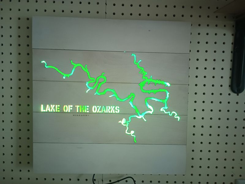 Lake of the Ozarks Lighted LED 3D Art
