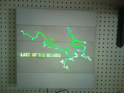 Lake of the Ozarks Lighted LED 3D Art