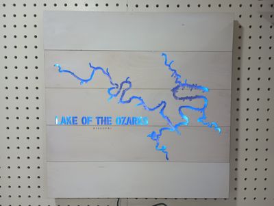 Lake of the Ozarks Lighted LED 3D Art