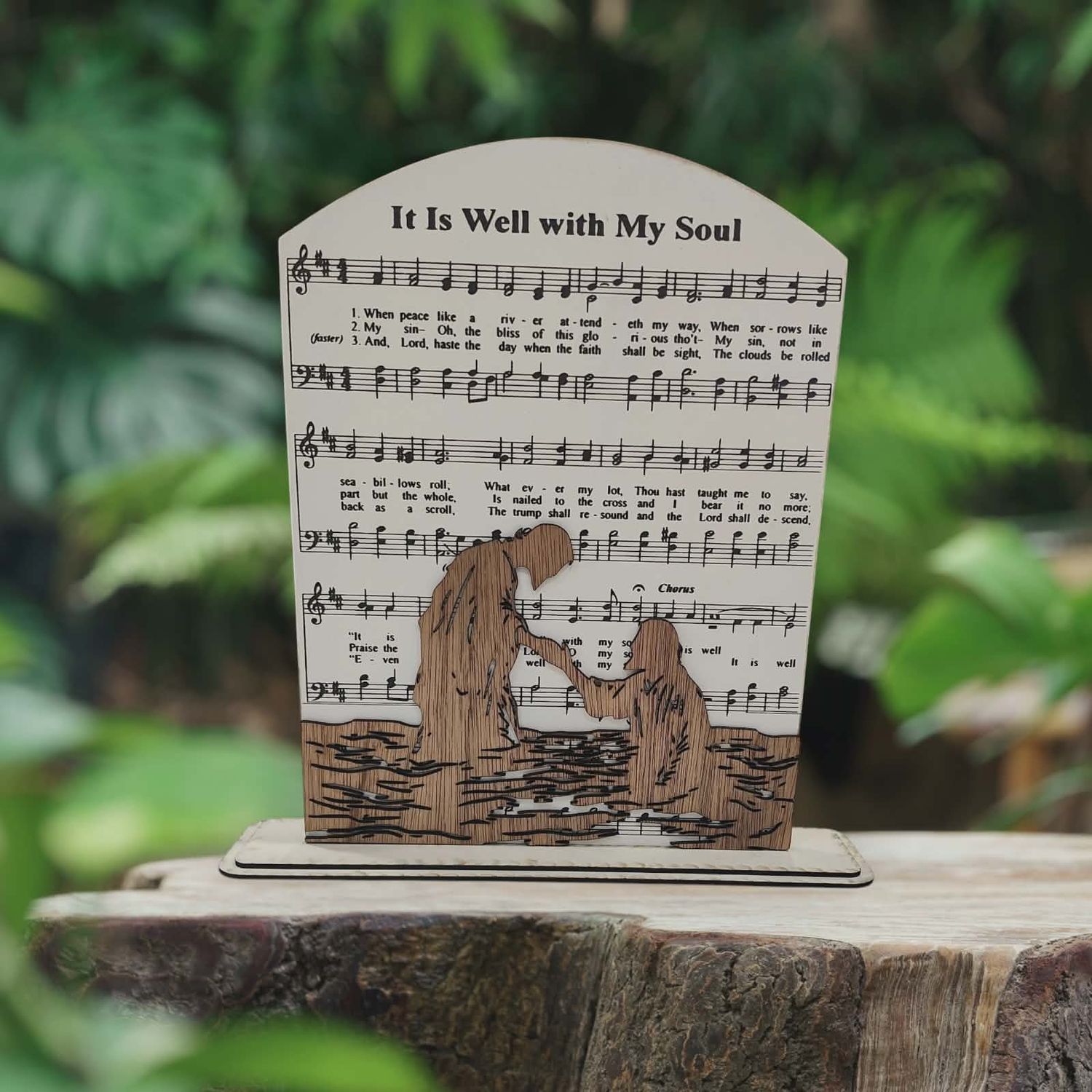 It Is Well With my Soul Standing Hymn 10"x13" 3D Wall Art