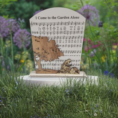 I Come to the Garden (In The Garden) Standing Hymn 10"x13" 3D Wall Art