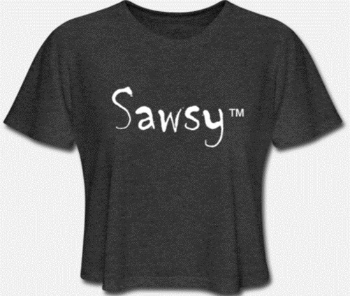 SAWSY Women&#39;s Crop Top-Charcoal Grey