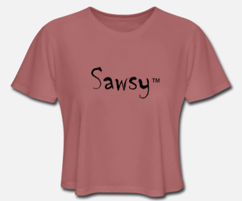 SAWSY Women&#39;s Crop Top-Mauve