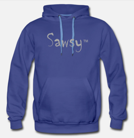 SAWSY Premium Hoodie - Royal Blue &amp; Grey