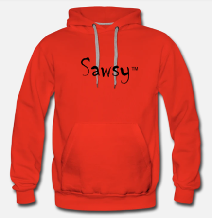 SAWSY Premium Hoodie - Red &amp; Black