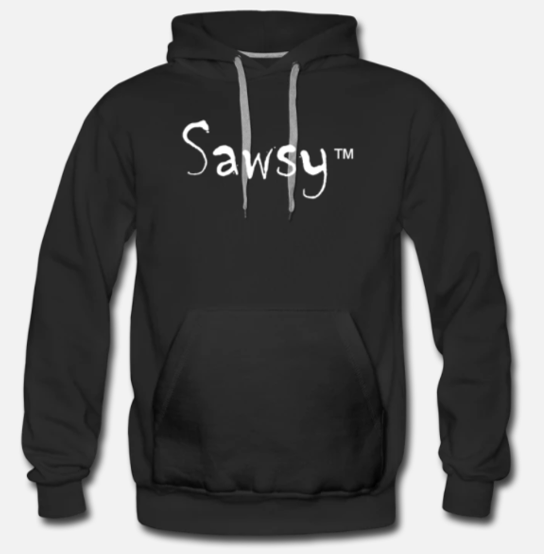 SAWSY Premium Hoodie - Black &amp; White