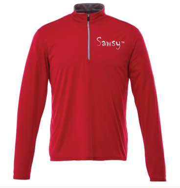 SAWSY Men's Vega Tech Quarter Zip - red