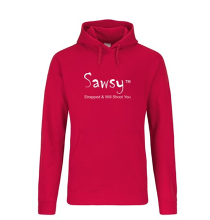 SAWSY Premium Hoodie - Red &amp; White