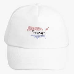 Sawsy Patriotic Baseball Cap- White