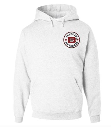 B5 Embroidered Hooded Sweatshirt, Ash White