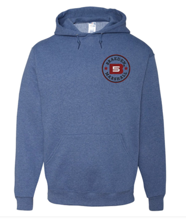 B5 Embroidered Hooded Sweatshirt, Blue