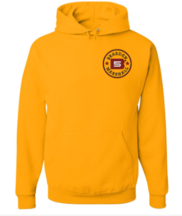 B5 Embroidered Hooded Sweatshirt, Gold