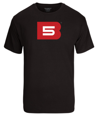 B5 T-Shirt, Black w/ Red &amp; White B5 Logo