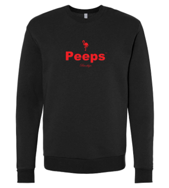 PEEPS Cozy Fleece Sweatshirt - Black w/Red Logo