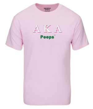 PEEPS Greek T-shirt - AKA Pink2