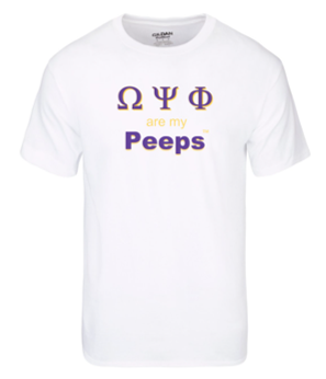 PEEPS Greek T-shirt - OMEGA White2
