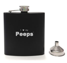 PEEPS Brand Flask Set - Black w/White Logo