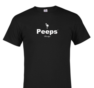 PEEPS Brand T-Shirt, Black w/White Logo