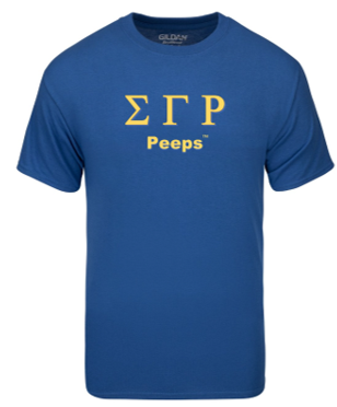 PEEPS Greek T-shirt - GAMMA RHO Blue1