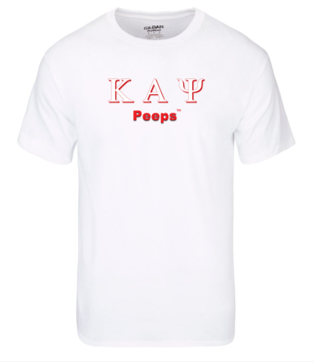 PEEPS Greek T-shirt - KAPPA White2