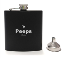 PEEPS Brand Flask Set - Black w/White Logo