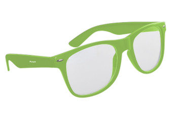 PEEPS Brand Blue-Ray Glasses - Lime Green w/White Logo
