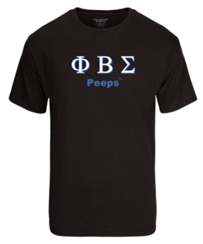 PEEPS Greek T-shirt - SIGMA Black1