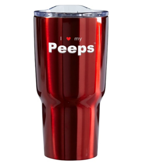 PEEPS Brand 30oz Tumbler - Red w/White Logo