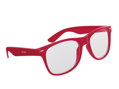 PEEPS Brand Blue-Ray Glasses - Red w/White Logo