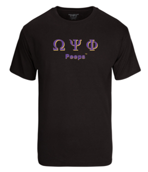 PEEPS Greek T-shirt - OMEGA Black1