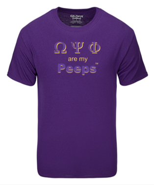 PEEPS Greek T-shirt - OMEGA Purple1