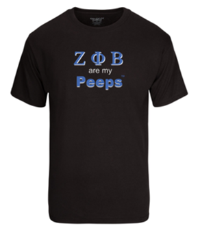PEEPS Greek T-shirt - ZETA Black2