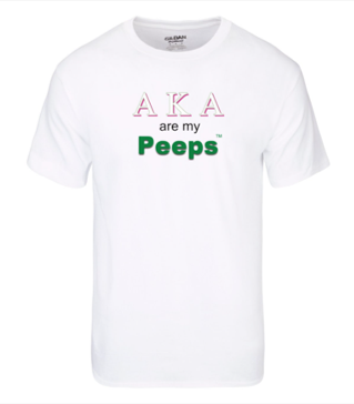 PEEPS Greek T-shirt - AKA White2