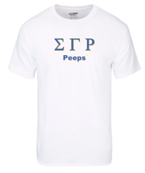 PEEPS Greek T-shirt - GAMMA RHO White1