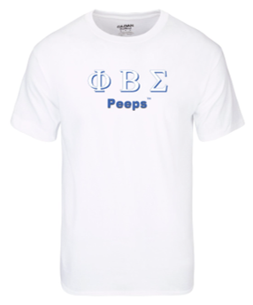 PEEPS Greek T-shirt - SIGMA White1