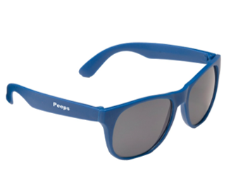 PEEPS Brand Sunglasses - Blue w/White Logo