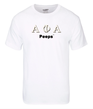 PEEPS Greek T-shirt - ALPHA White2