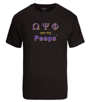 PEEPS Greek T-shirt - OMEGA Black2