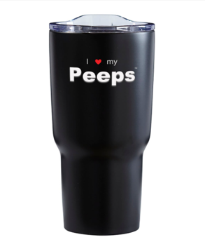 PEEPS Brand 30oz Tumbler - Black w/White Logo