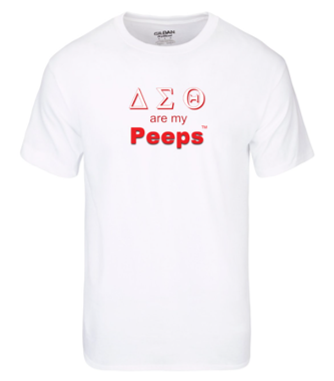 PEEPS Greek T-shirt - DELTA Red White1