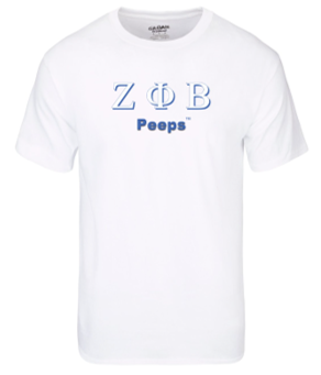 PEEPS Greek T-shirt - ZETA White1