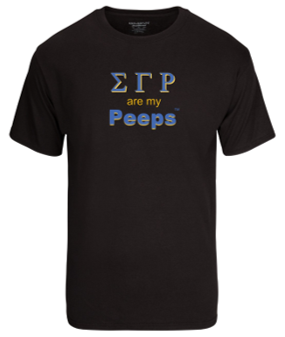 PEEPS Greek T-shirt - GAMMA RHO Black2