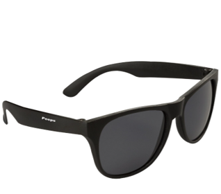 PEEPS Brand Sunglasses - Black w/White Logo