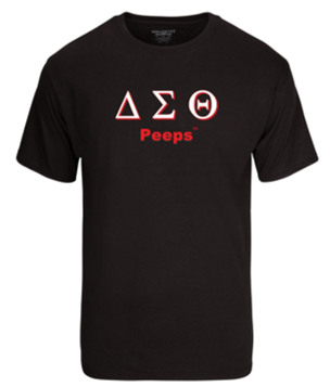PEEPS Greek T-shirt - DELTA Black